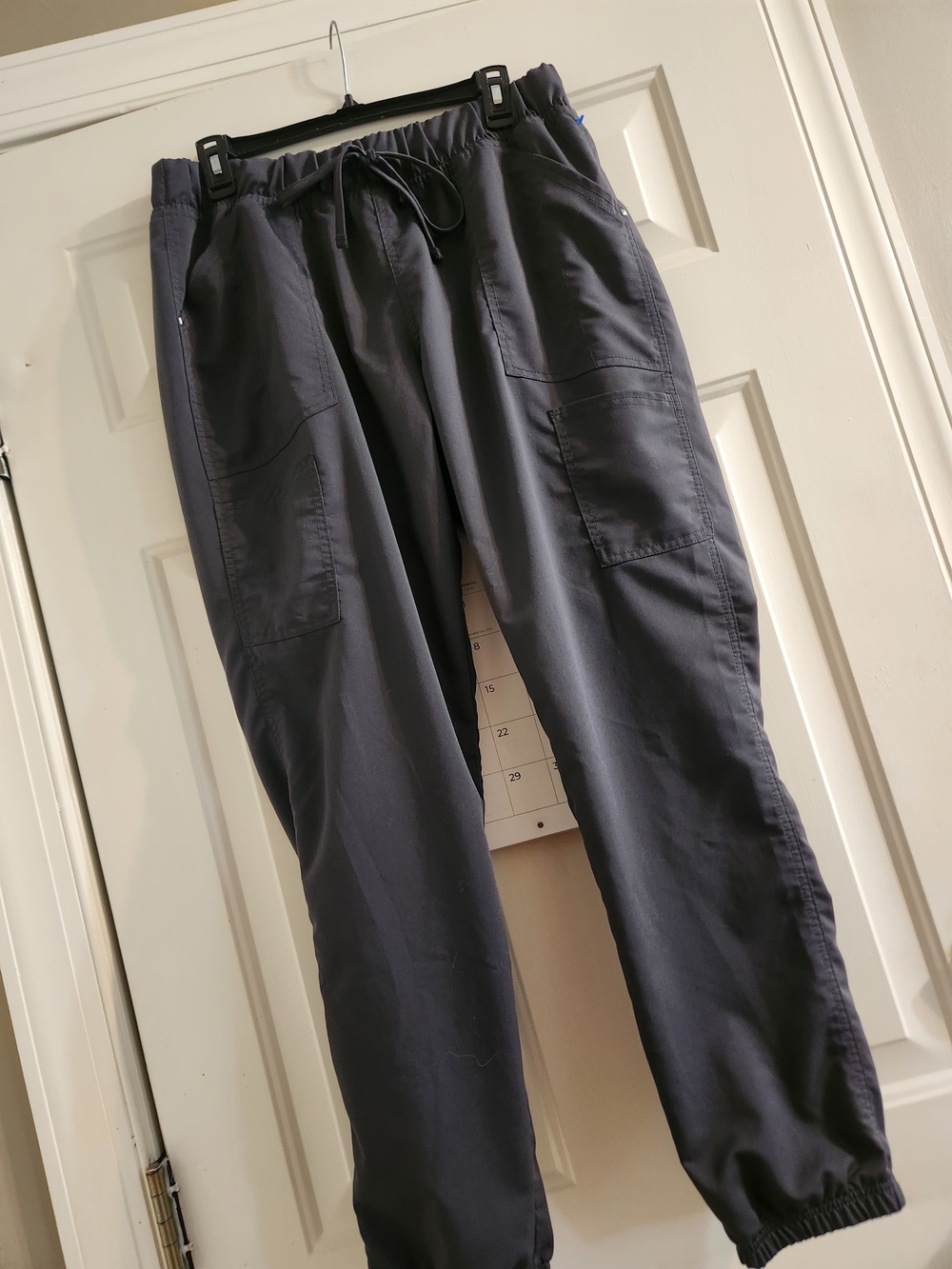 Scrubstar Ultimate- Women's Drawstring Jogger Scrub Pants. Charcoal Gray. Large.